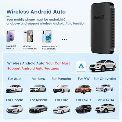 Bluetooth WiFi Wired To Wireless Android Auto Adapter Auto Connect For Vw Benz Audi