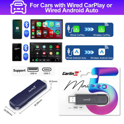Se Pro More Apps Music Gps carlinkit USB Mini Adapter Wireless Carplay  Universal Dual Channel Android Auto Ai Box for Cars apple