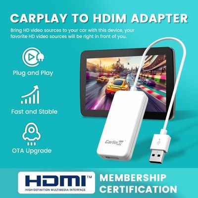HD2CP Wired CarPlay To HDMI Conversion Box 1080P Car TV Mate Adapter Bluetooth Connectivity