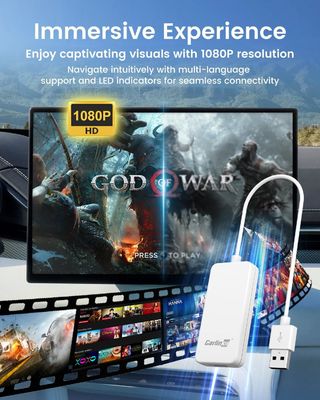 Multi Media Wired Carplay To HDMI Adapter Conversion Box Dongle Car Fire TV Stick Mate Video Input 1080P