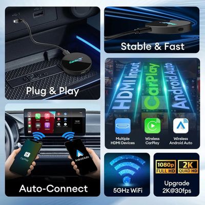 Cars TV Carplay Ai Box Wireless Adapter For Carplay And Android Auto In High Definition