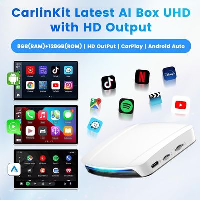 Android 13.0 Wireless Adapter CarPlay Adaper Multimedia Video UHD SDM660 8G 128Gb