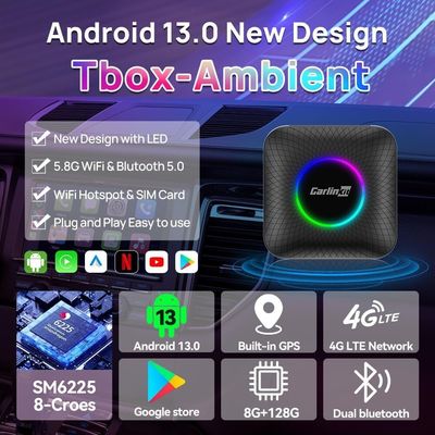 Multi Media Cpc200 Tbox 8G 128Gb Up To 512Gb Android 13 SM6625 Wireless Adapter Carplay Dongle Youtube Netflix Ai Tv Box