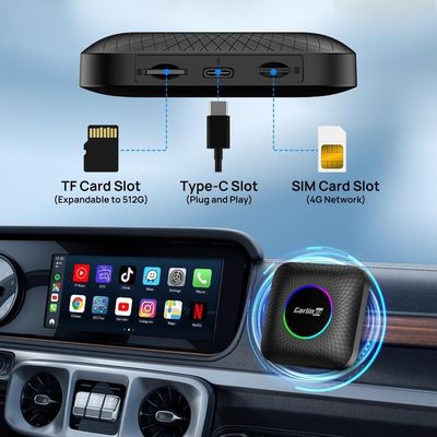 Multi Media Cpc200 Tbox 8G 128Gb Up To 512Gb Android 13 SM6625 Wireless Adapter Carplay Dongle Youtube Netflix Ai Tv Box