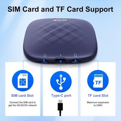 Wireless Adapter CarPlay Android 13 Smart Car Ai Box 8 Core 4g 64gb Wifi GPS LTE