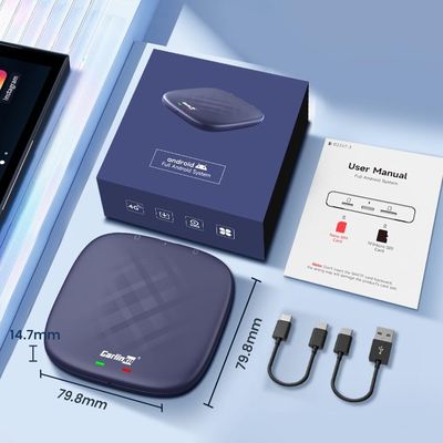 Android 13 With Youtube & Netflix Wired to Wireless Adapter Carplay Tbox Plus Smart Magic Box Car Ai Box 8-Core 8g 128g Wifi GPS