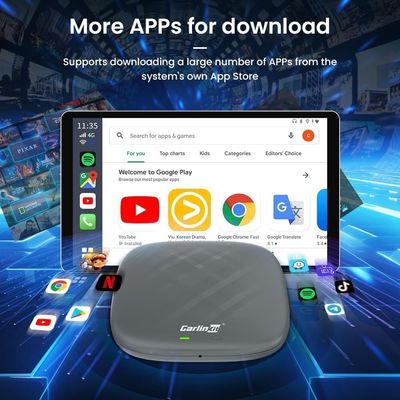 Wired to Wireless Adapter CarPlay Smart Car Ai Box Tbox Plus 8-Core 8g 128gb with Streaming Apps YouTube Netflix Wifi GPS LTE Android 13
