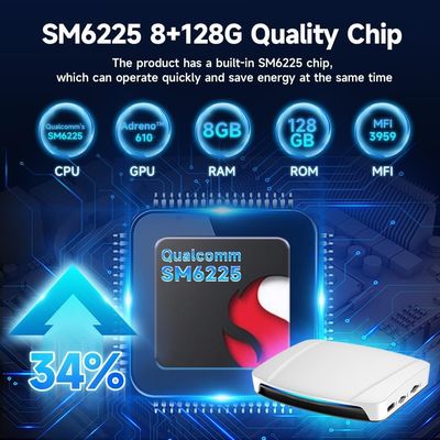 Carlinkit Tbox UHD TV Box Android 13 Wireless Adapter CarPlay AI Box SM6225 8Gb Adapter 4K HD Video Output