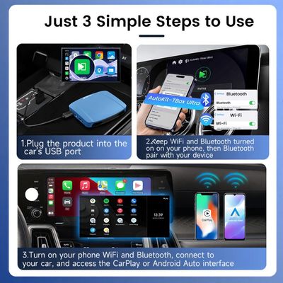 Tbox Ultra SM6350 8GB RAM 256GB ROM Wireless CarPlay Adapter Carlinkit Tbox Ultra Android 15.0 System