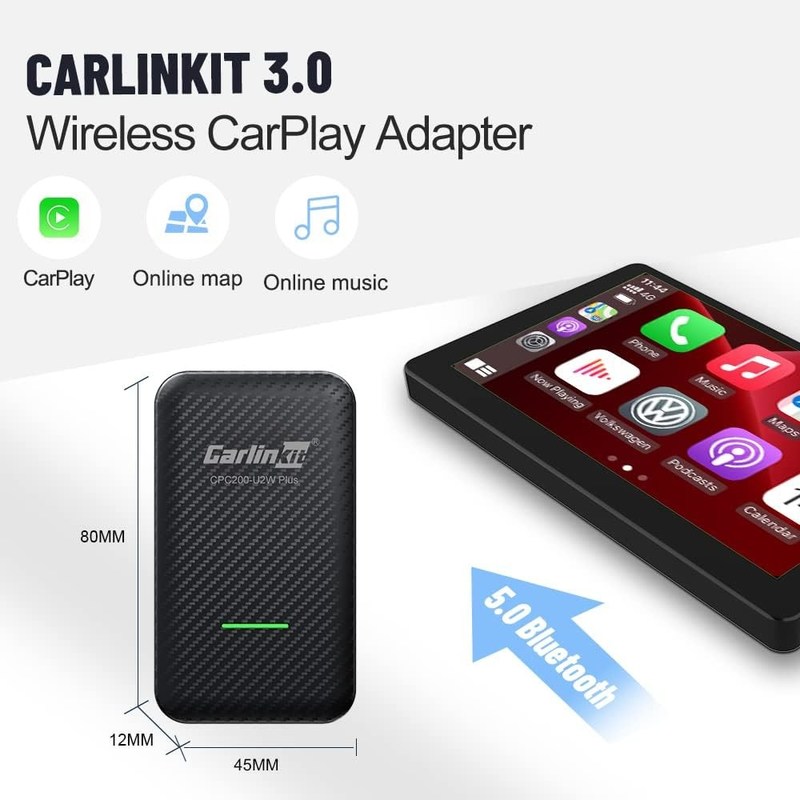 Car Carplay Wired To Wireless Adapter Portable Multimedia Wireless Car Play Ai Box