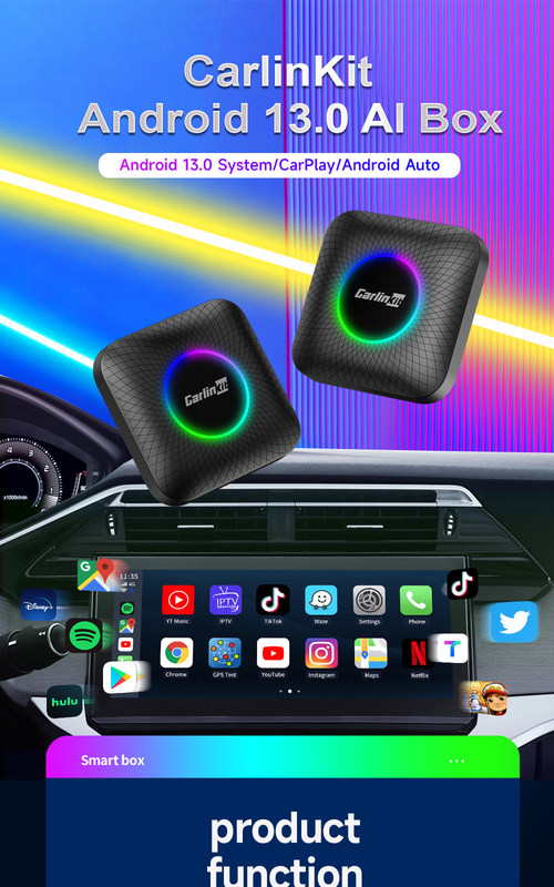 Multi Media Cpc200 Tbox Ambient 128Gb Wireless Adapter CarPlay  Box Youtube Carplay Netflix Carlinkit Ai Smart Magicbox