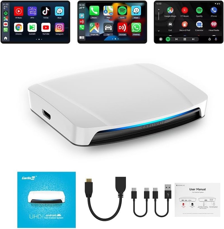 UHD USB 128GB SDM660 Carplay Android Auto AI Box Bluetooth Wifi Wireless Ai Box Adapter